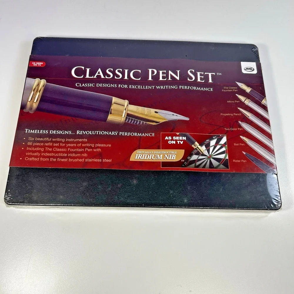 JML Classic Pen Set As Seen On TV NEW Sealed Fountain Roller Ball Pencil